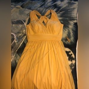 Yellow halter dress